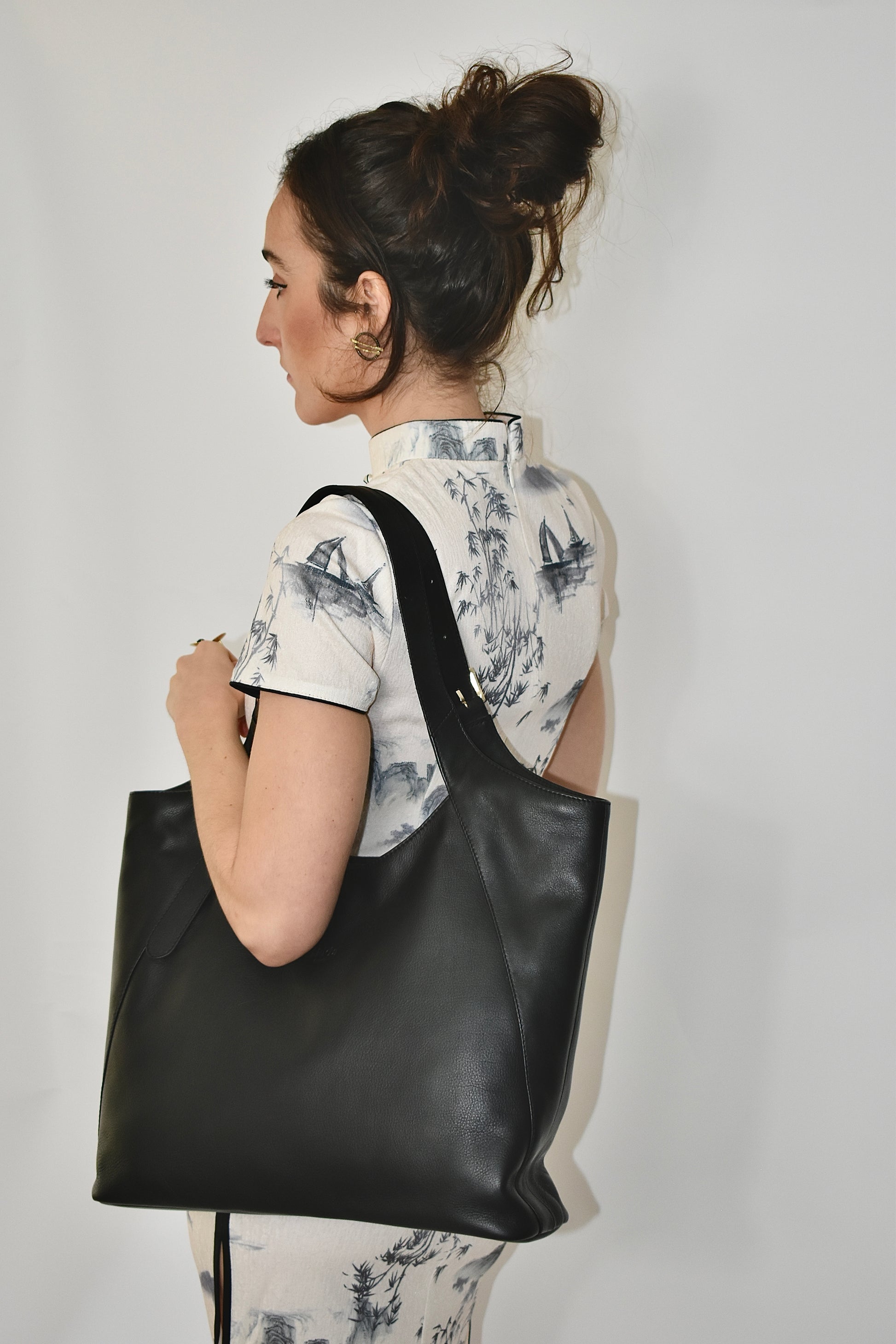 Margaret Tote Black Full Grain Leather