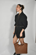 Margaret Tote Mud Brown Full Grain Leather