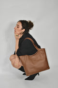 Margaret Tote Mud Brown Full Grain Leather