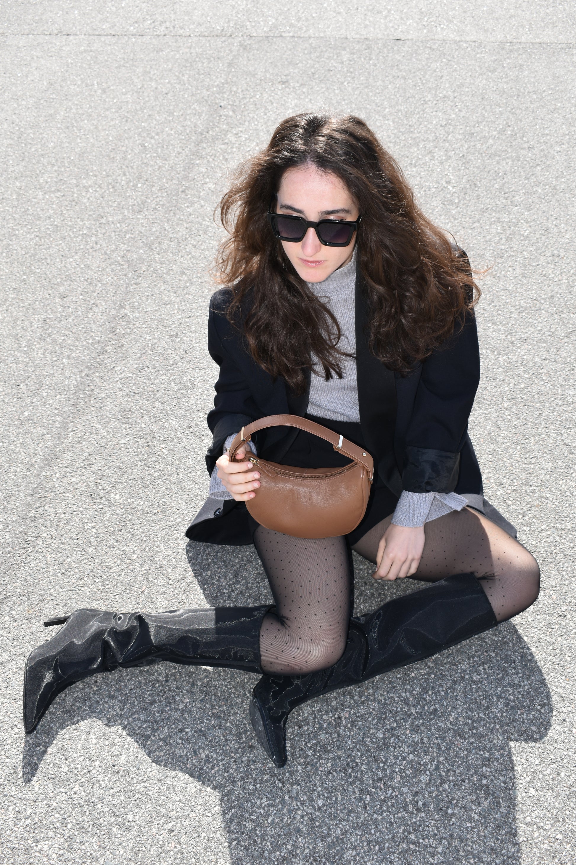 Elizabeth Bag Mud Brown Full Grain Leather