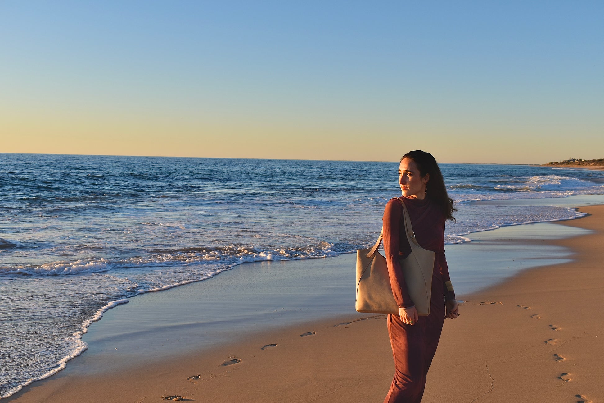 Margaret Tote Sand Full Grain Leather