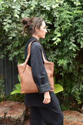 Margaret Tote Mud Brown Full Grain Leather