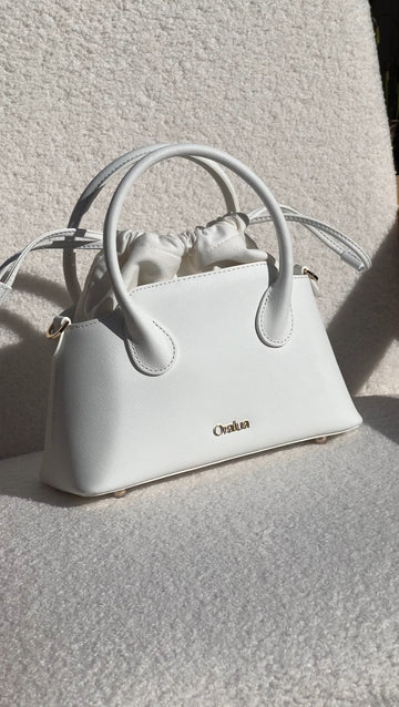 Augusta Bag White Saffiano Leather