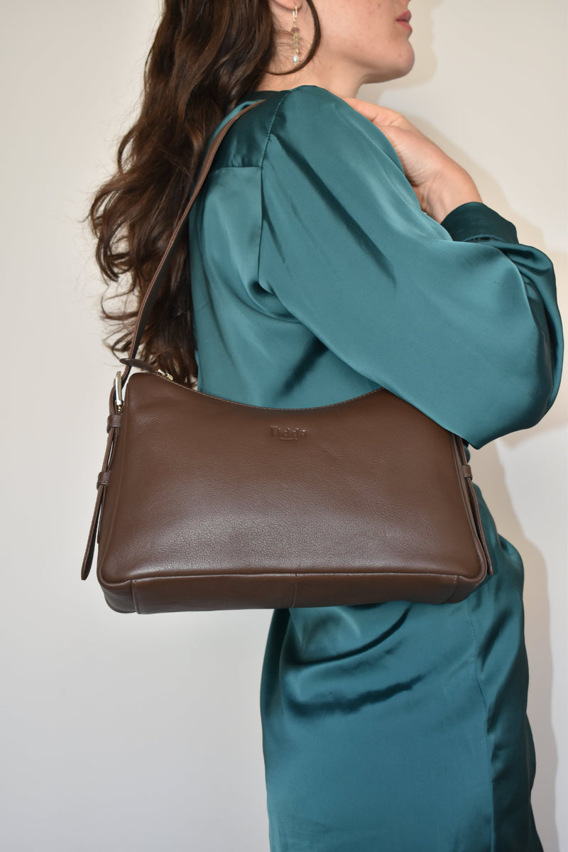 Esperance Bag in Cocoa — interior